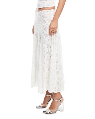 Lace Handkerchief Hem Skirt