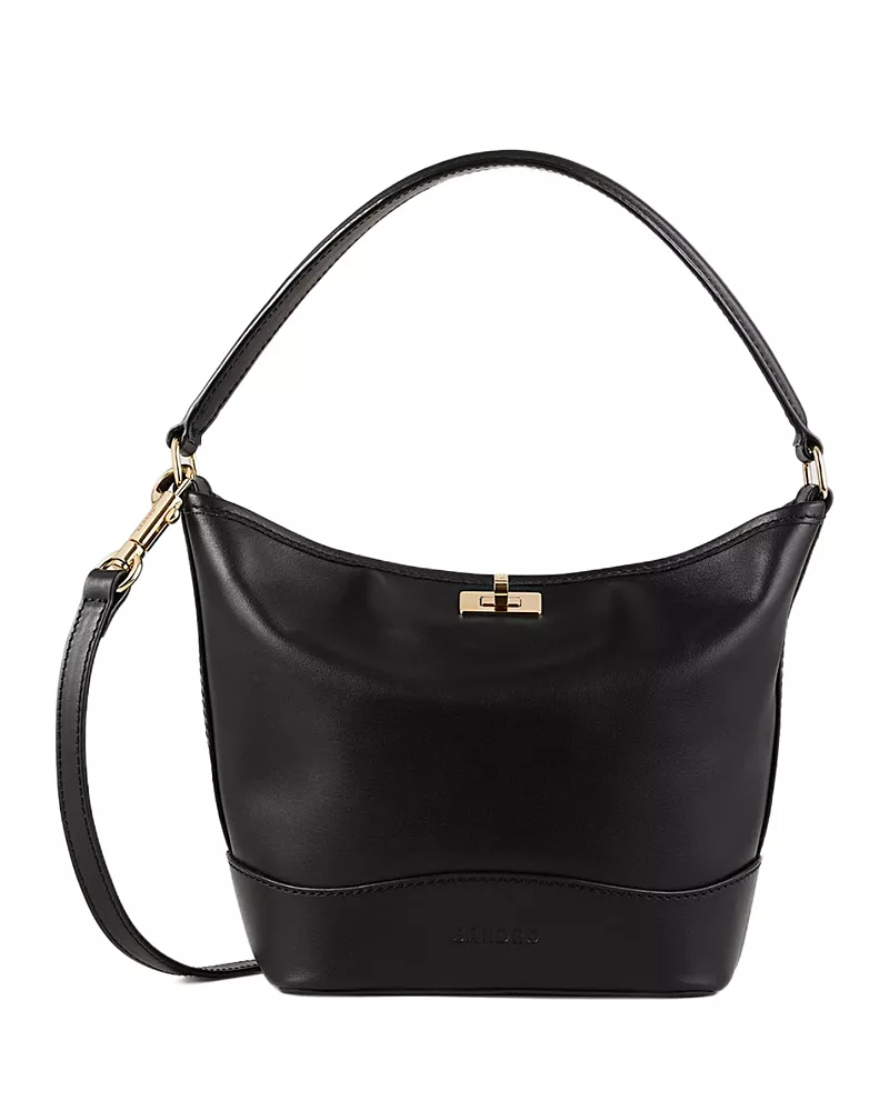 Sandro Small Leather Bucket Bag