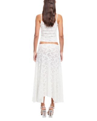 Lace Handkerchief Hem Skirt
