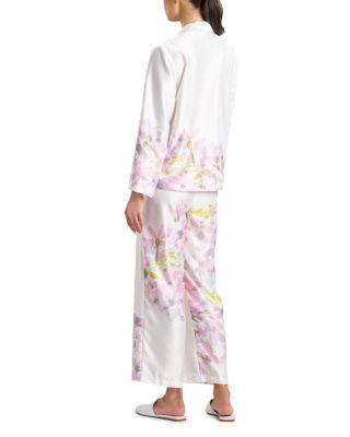 Sumi E Floral Print Pajama Set