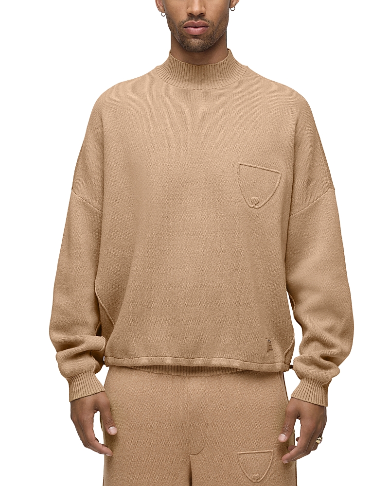 Hudson Jeans Jrue Mock Neck Sweater In Honey
