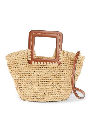 Shirley Raffia Mini Bucket Bag