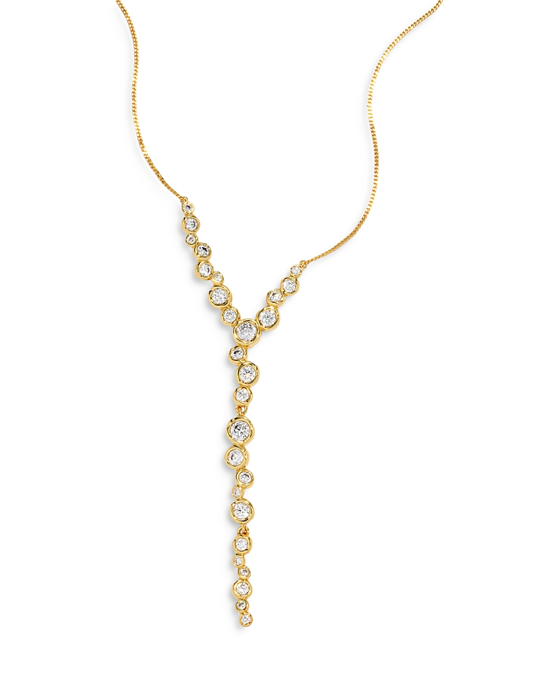 ALEXIS BITTAR ASTERALES CUBIC ZIRCONIA LARIAT NECKLACE IN 14K GOLD PLATED, 16-18