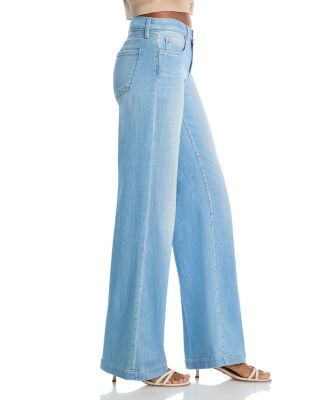 Joanne Mid Rise Wide Leg Jeans in Haven