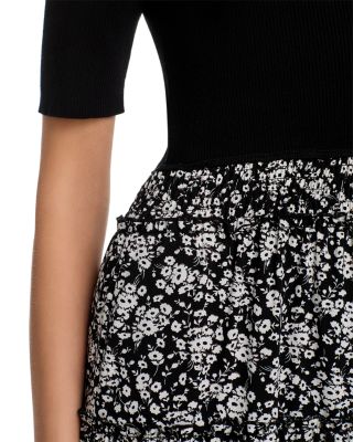 Elbow Sleeve Scoop Neck Ribbed Dress