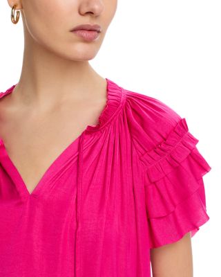 Ruffled Sleeve Top