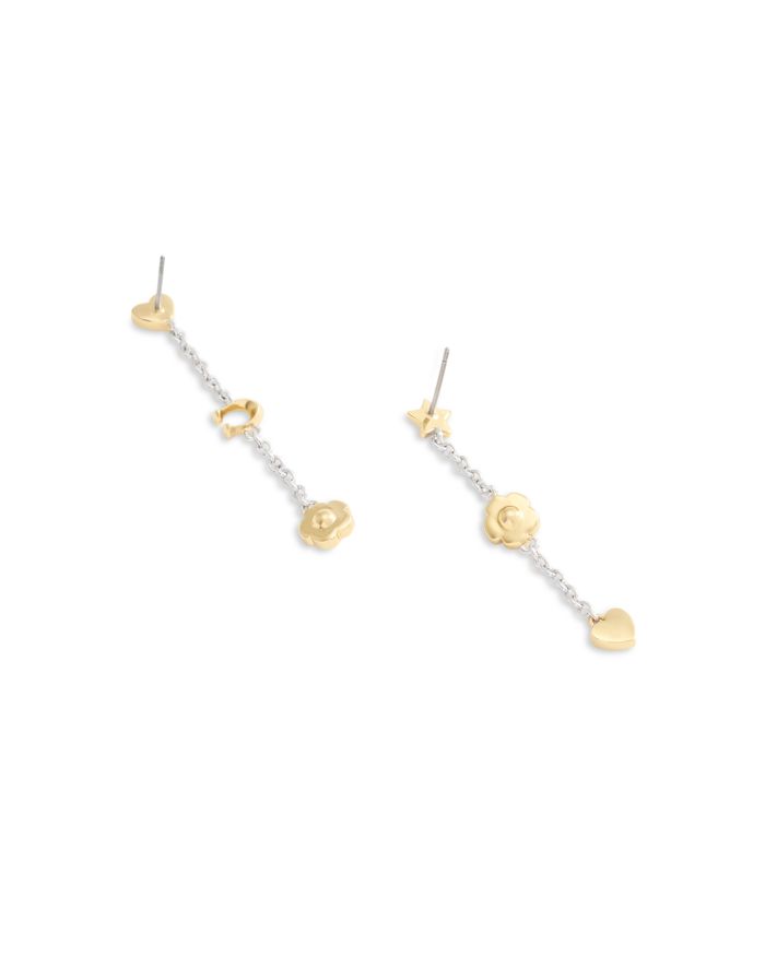 Signature Tea Rose & Heart Linear Earrings