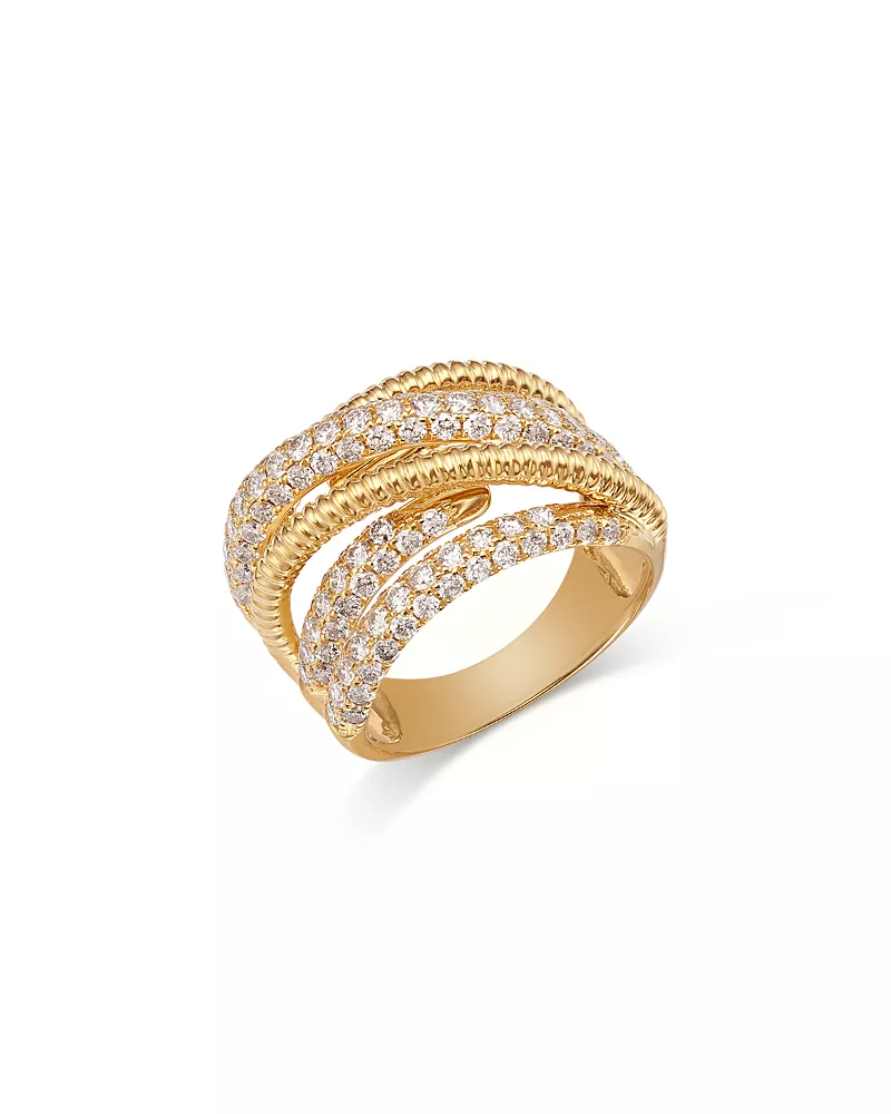 Bloomingdale's Fine Collection Diamond Pave Statement Ring in 14K Yellow Gold, 2.09 tcw