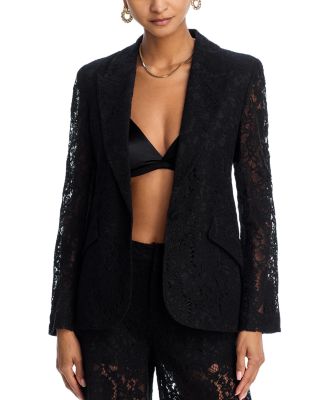 Chamberlain Lace Blazer, Aislin Lace Bralette Top & Livvy Lace Straight Leg Trousers