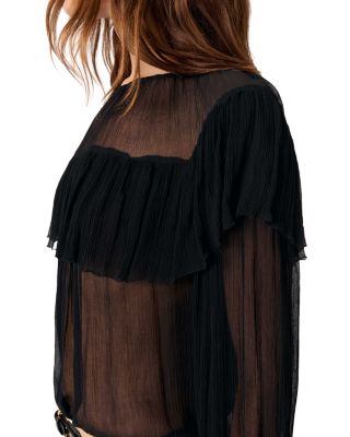 Ruffled Chiffon Top