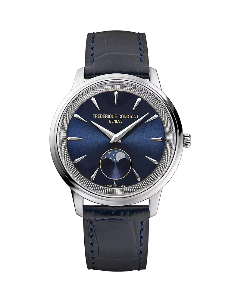 Frederique Constant Moneta Moonphase Watch, 37mm