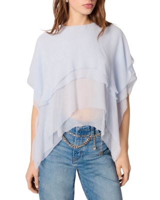 Maje - Ruffled Chiffon Top