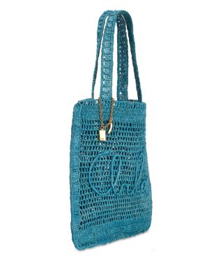 Summer Banana Raffia Tote