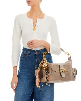 【Chloe】 Giga Pineapple leather bag charm Chloé Giga Pineapple Bag Charm In Brass, Leather & Fabric