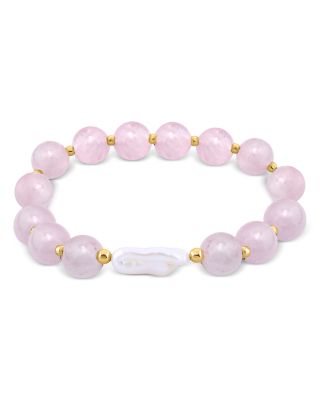 Aqua Beads & Cultured Freshwater Pearl Bracelet - Exclusive