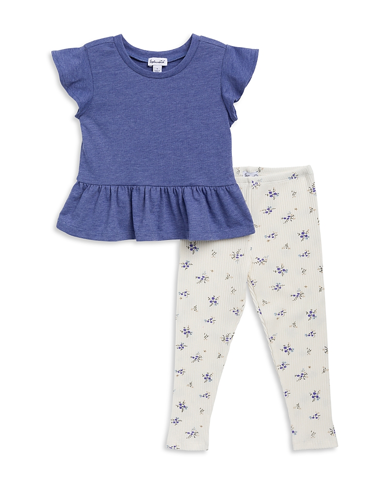 Shop Splendid Girls' Top & Floral Print Leggings Set - Little Kid In Ditsy Floral