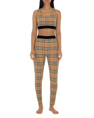 Logo Detail Vintage Check Bra Top