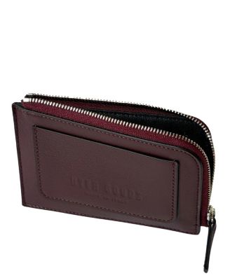  Italian Leather Piccolo Zip-Around Card Wallet