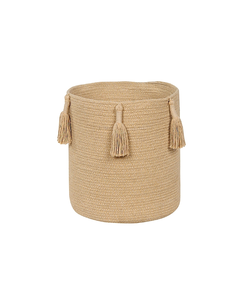 Lorena Canals Woody Basket In Dark Honey/light Honey