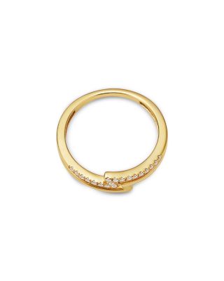 Diamond Zig Zag Ring in 14K Yellow Gold, 0.13 tcw