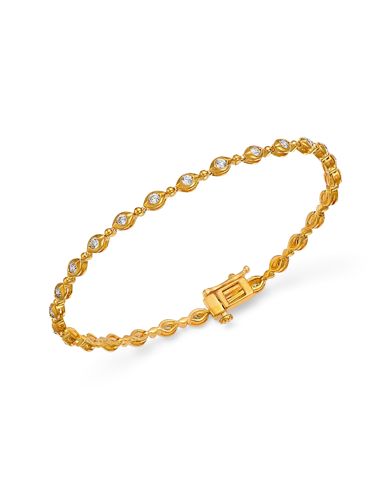 Bloomingdale's Fine Collection Diamond Bezel Bracelet In 14k Yellow Gold, 1.0 Ct. T. W.