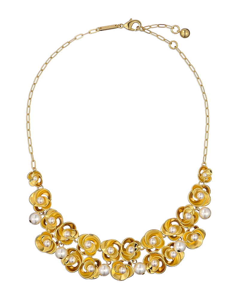 Ted Baker Floressa Imitation Pearl Flower Necklace, 17.72 In Gold Tone