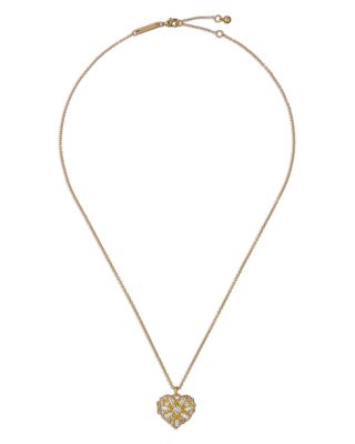 Ted Baker - Cherish Crystal Cluster Heart Locket Pendant Necklace, 18.9"