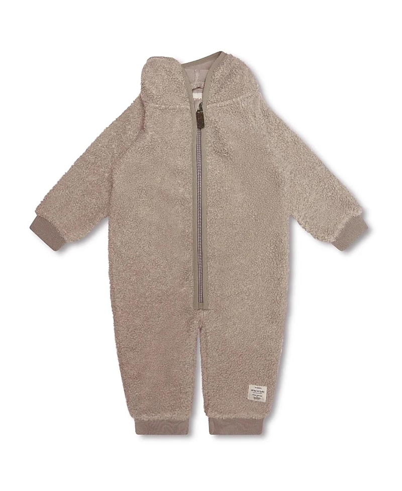 Mini A Ture Matadel Teddyfleece Jumpsuit - Baby In Grey Brown