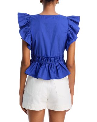 Ruffle Poplin Top - Exclusive