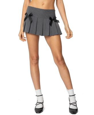 Edikted - Bowen Pinstripe Pleated Mini Skort