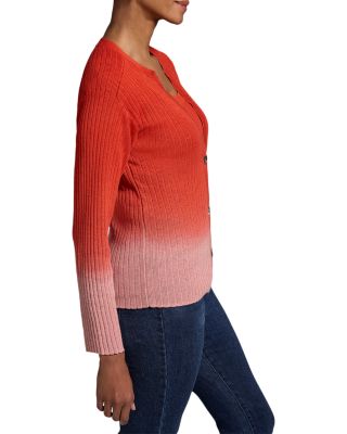 Ombr&eacute; Ribbed Cardigan