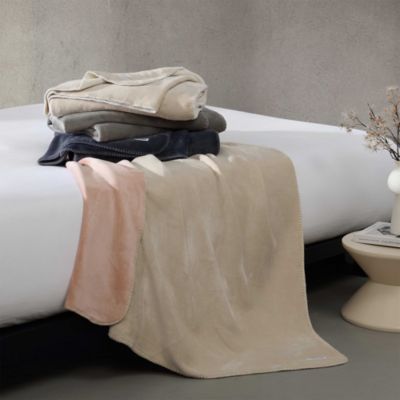 Modern Reversible Solid Throw, 70&amp;quot; x 50&amp;quot;