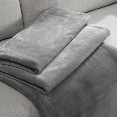 Modern Reversible Solid Bed Blanket, King