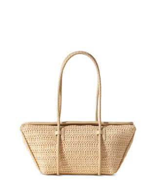 HEREU - Leather Framed Raffia Shoulder Bag