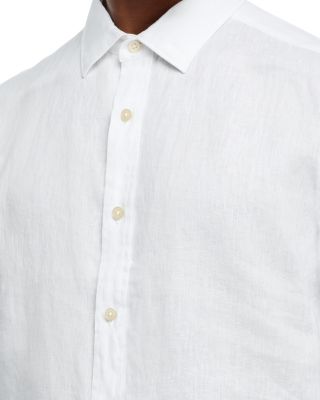Short Sleeve Linen Shirt in White - Exclusive