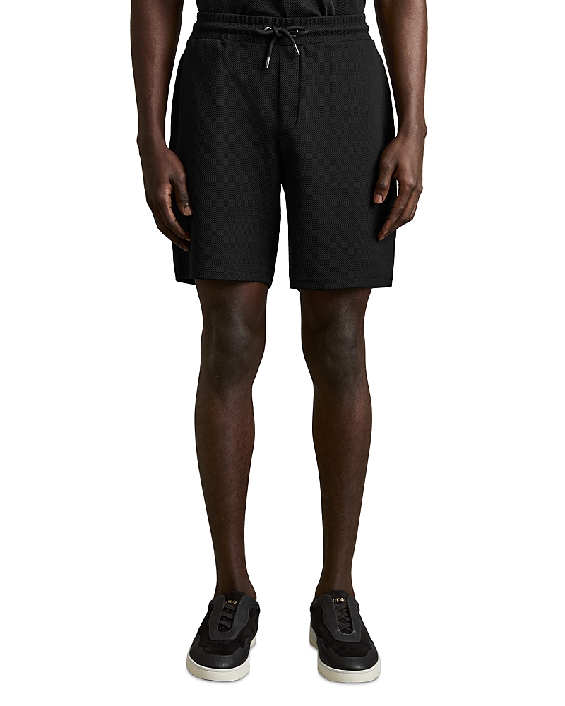 Reiss Amarillo Regular Fit Drawstring Shorts In Black