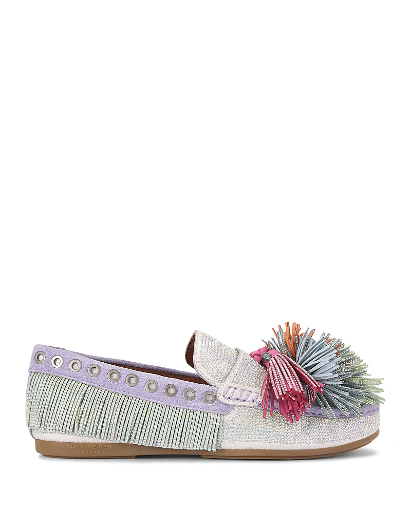 Kurt Geiger Suede Pom-pom Loafers In Open Miscellaneous