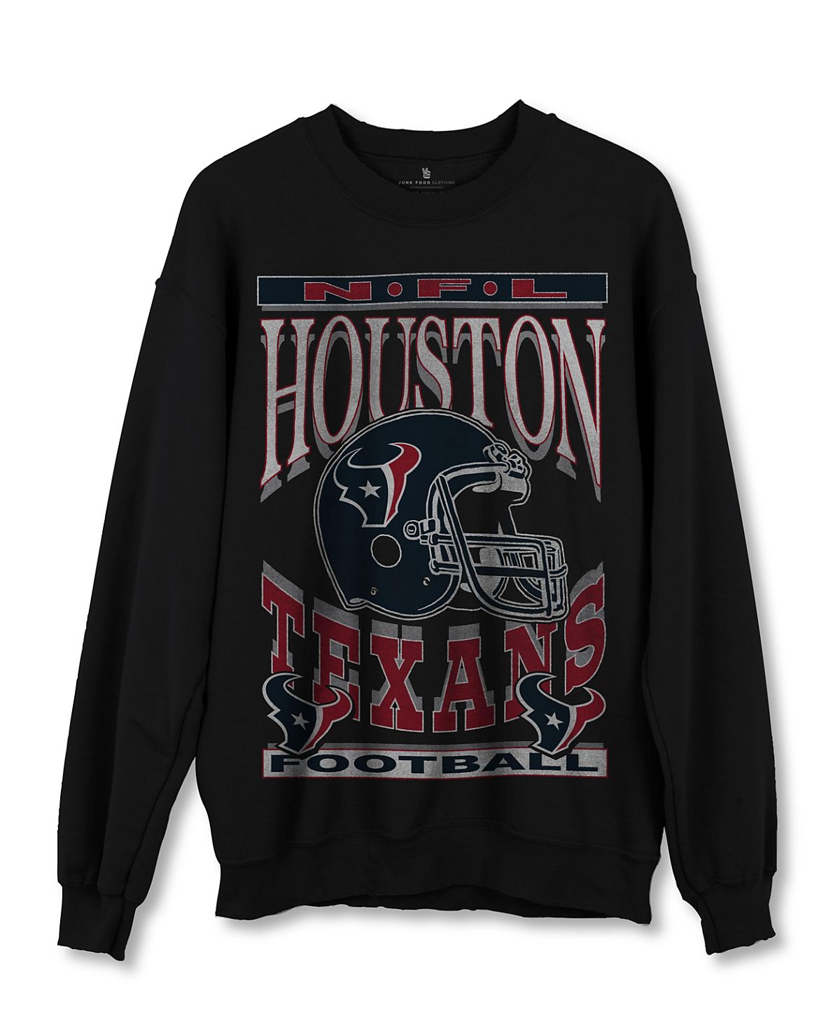 Junk Food Clothing Women's Nfl Seattle Seahawks Flocked Raglan Crew Fleece Sweatshirt