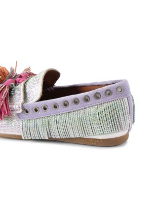 Women&#39;s Pom Pom Moccasin Loafer Flats