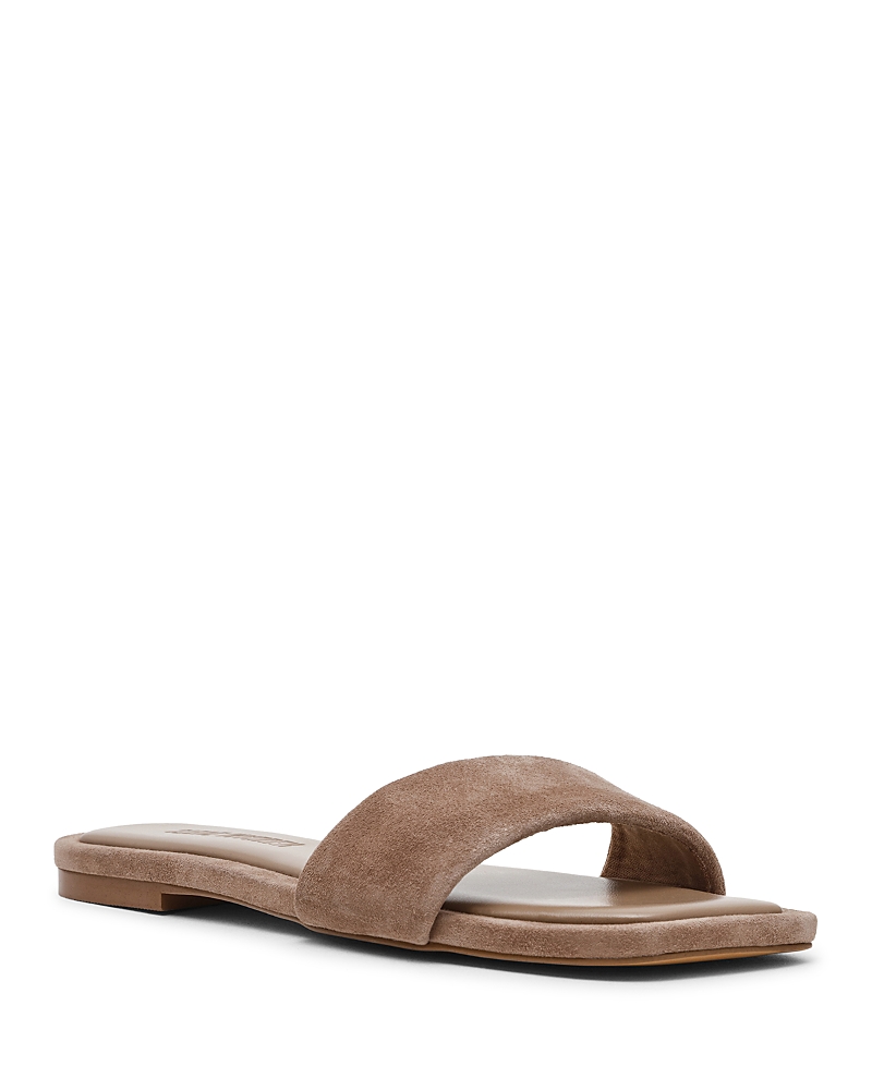 Shop Steve Madden Women's Lumina Slide Sandals In Taupe Suede
