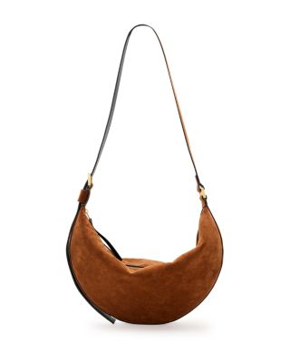 ALLSAINTS - Halfmoon Suede Shoulder Bag