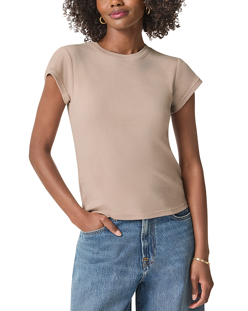 Splendid Faye Crewneck Tee In Fawn