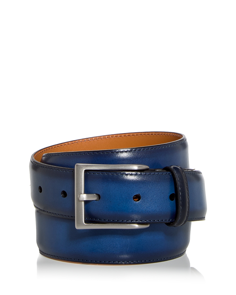 Magnanni Men's Viento Leather Belt In Navy