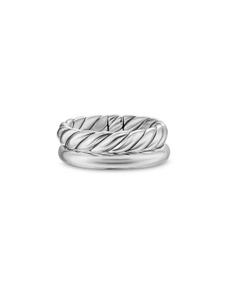 David Yurman - DY Mercer Two Row Ring in Sterling Silver, 8mm