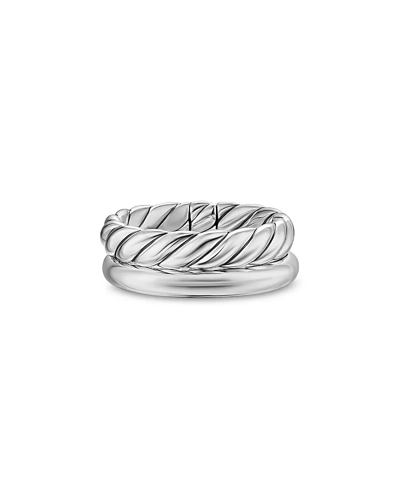 Dy Mercer Two Row Ring in Sterling Silver, 8mm