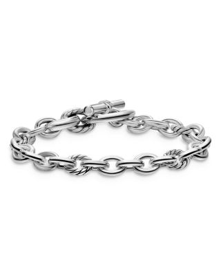 DY Mercer Toggle Chain Bracelet in Sterling Silver with Diamonds, 12.7mm