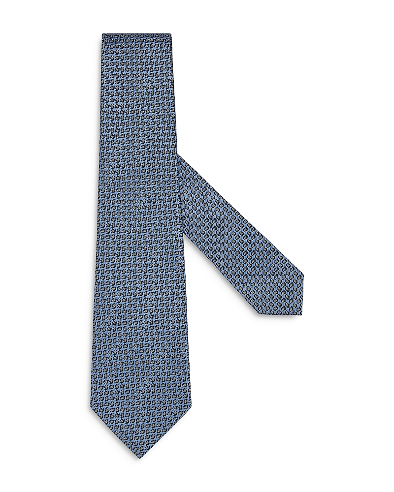 Zegna Silk Tie In Light Blue
