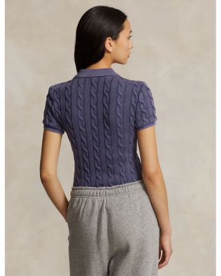 Cable Knit Polo Shirt