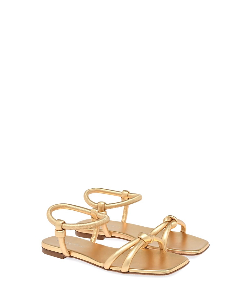 Gianvito Rossi Juno 05 Metallic Leather Sandals In Gold Leather