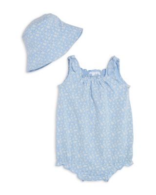 Girls' Slub Knit Romper & Hat Set, Baby - Exclusive